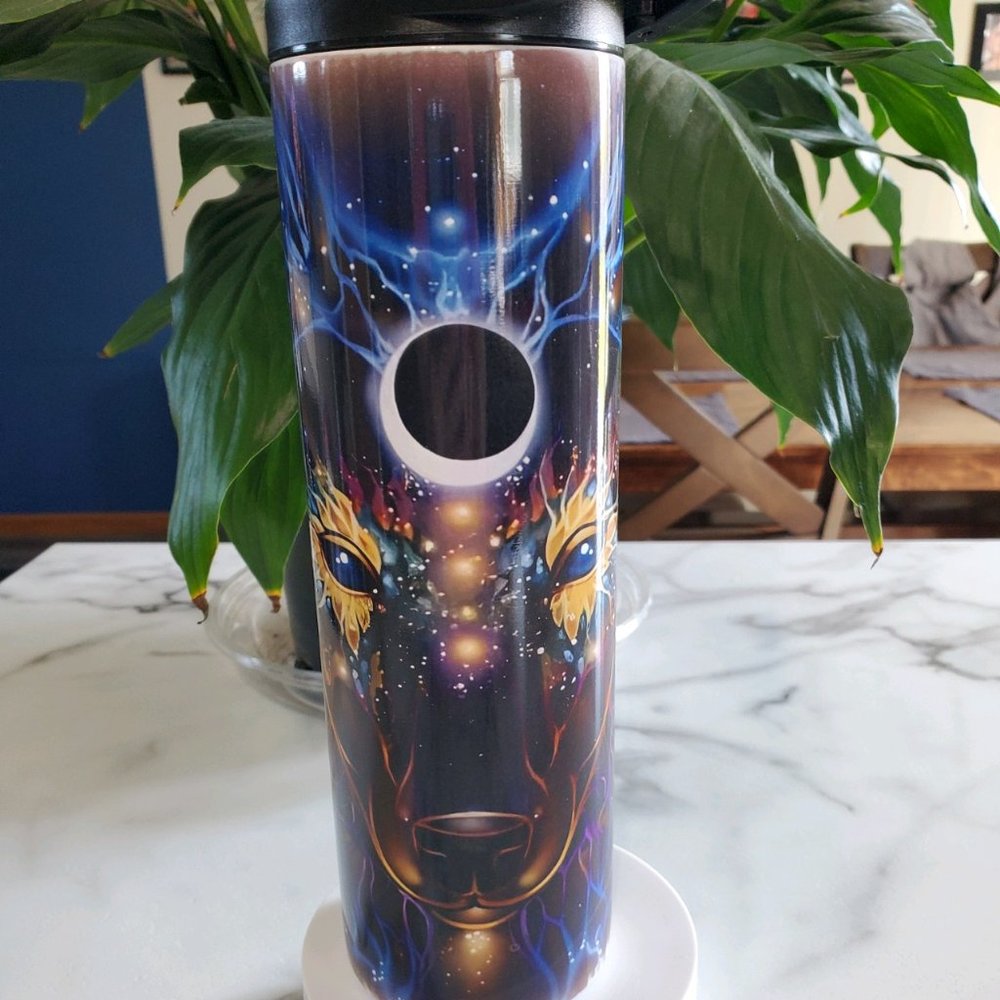Wolf Moon & Stars 30oz Tumbler with duo lids 🎉sale